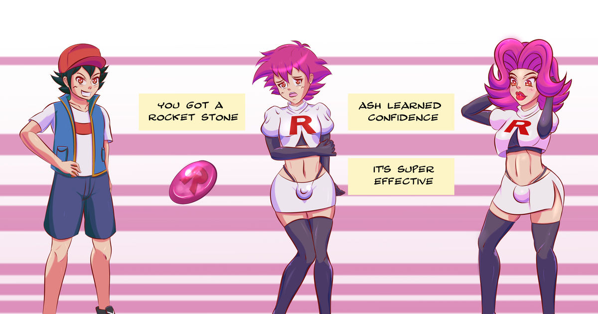 Crossdress Ash Team Rocket Evolution Line Flechitasのイラスト Pixiv