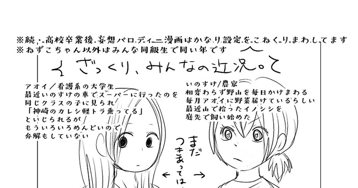 鬼滅の刃 伊アオ 続・高校卒業後 妄想パロディー漫画2 あざらしママのマンガ 現パロ 伊アオ 鬼滅の刃1000users入り