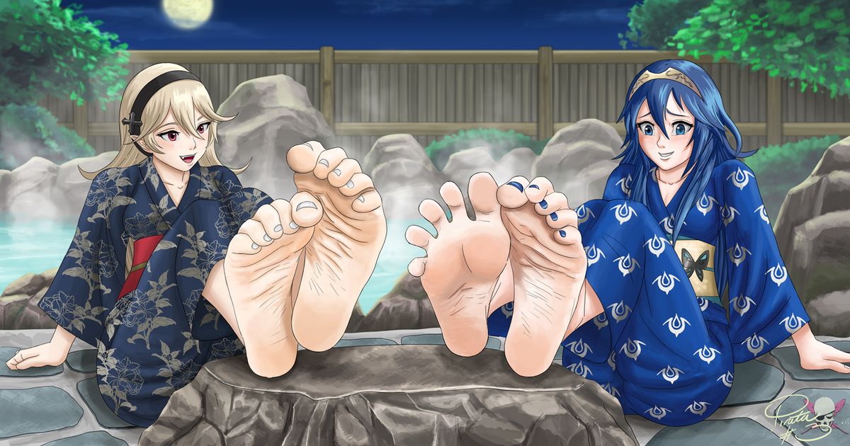 lucina, fire emblem, Corrin / Relaxing in the Hot Springs - pixiv.