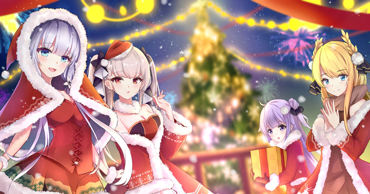 Azur Lane, Azur Lane, christmas / 圣诞贺图 pixiv