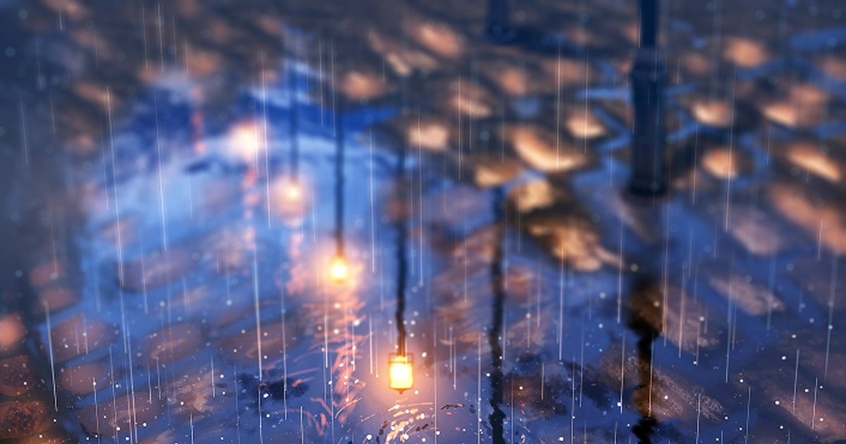 original, illustration, scenery / 雨の道 - pixiv