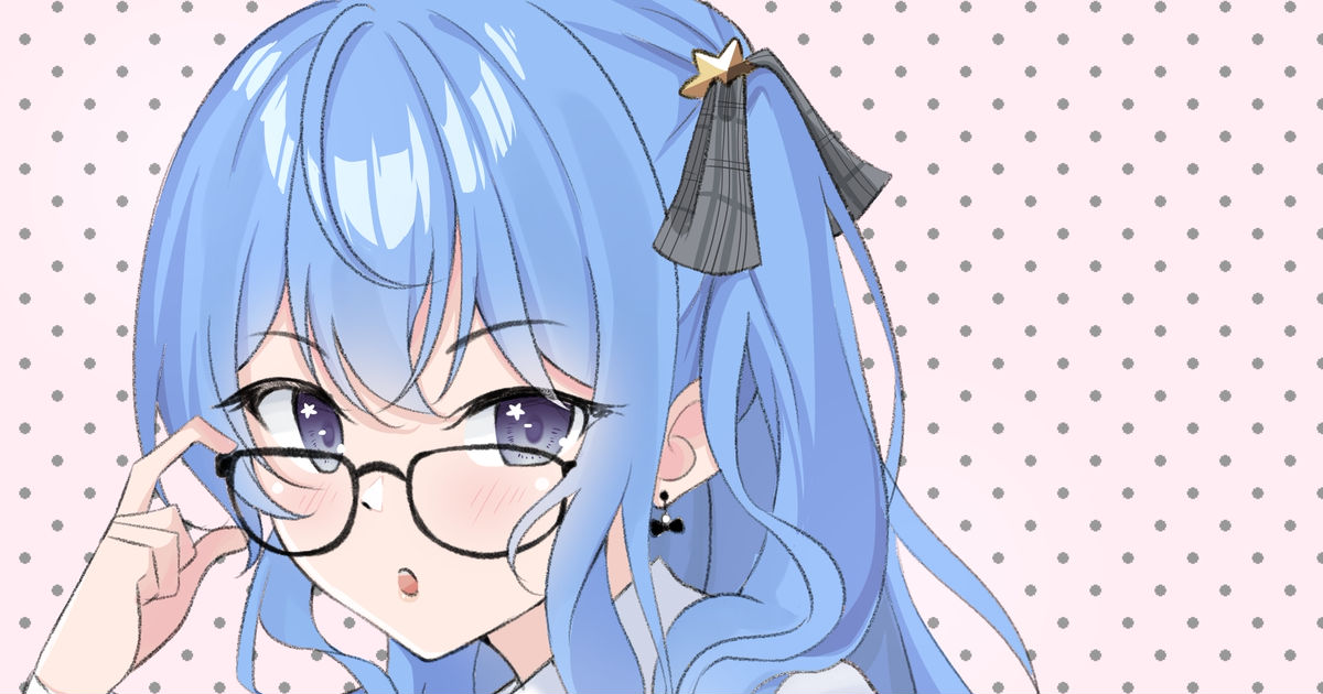 Suisei Hoshimachi, Hololive, virtual YouTuber / Suisei with glasses is ...