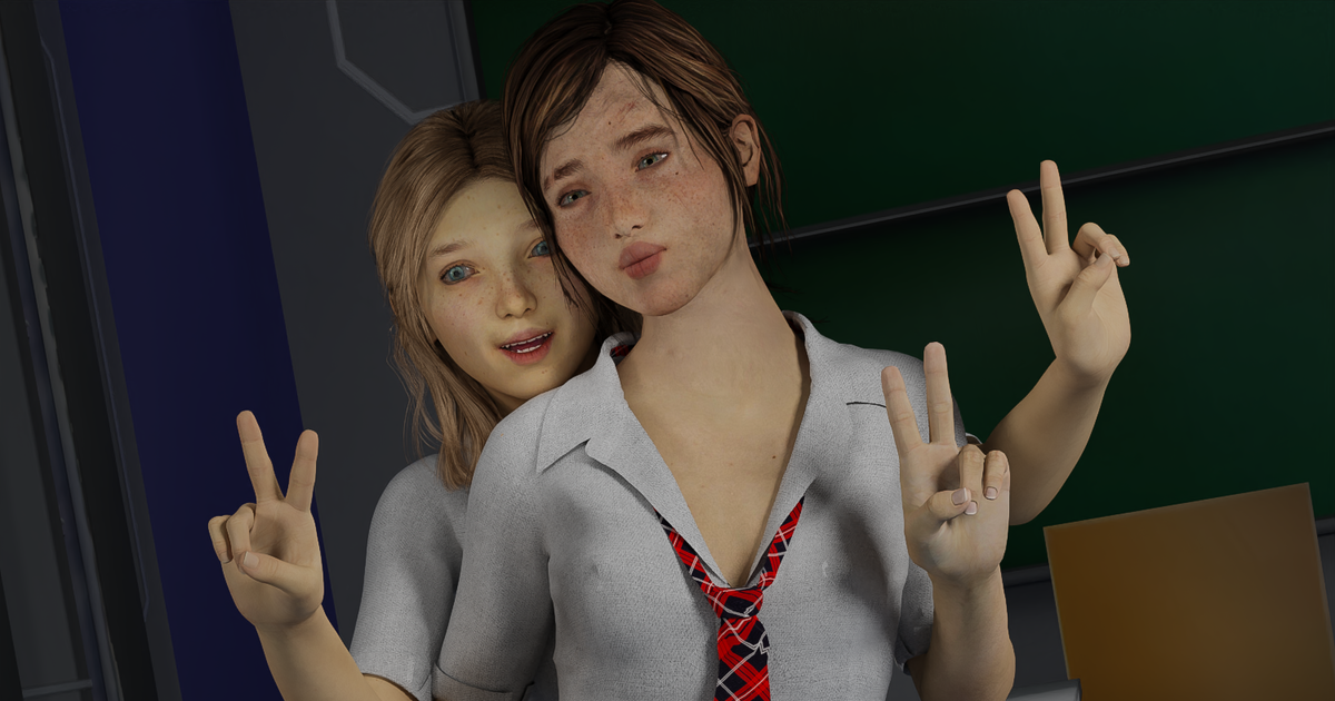 Blender Sweet Ellie And Sarah Xzcrystal3dのイラスト Pixiv 