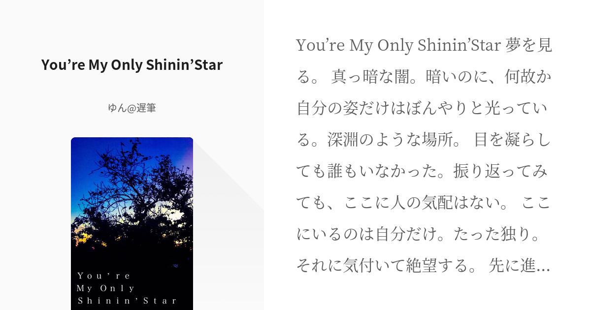 安コ これはいい安コ You Re My Only Shinin Star ゆん 遅筆の小説 Pixiv