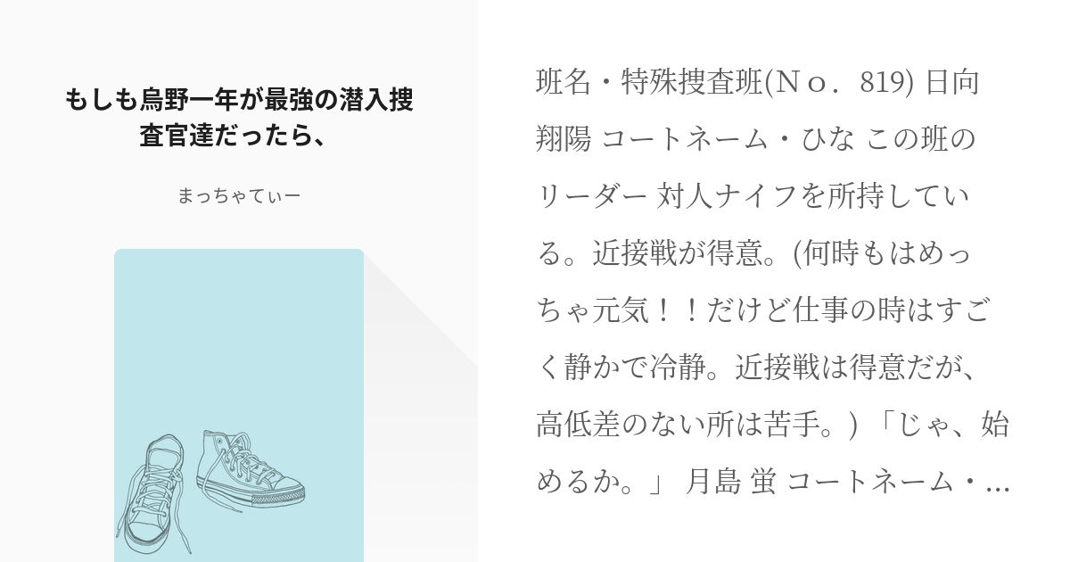 ハイキュー #影山 もしも烏野一年が最強の潜入捜査官達だったら