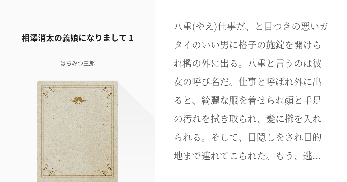 1 相澤消太の義娘になりまして 1 相澤消太の義娘になりまして はちみつ三郎の小説シリーズ Pixiv