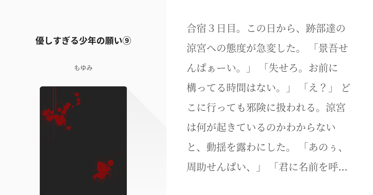 13 優しすぎる少年の願い⑨ | テニプリ嫌われ - もゆみの小説シリーズ