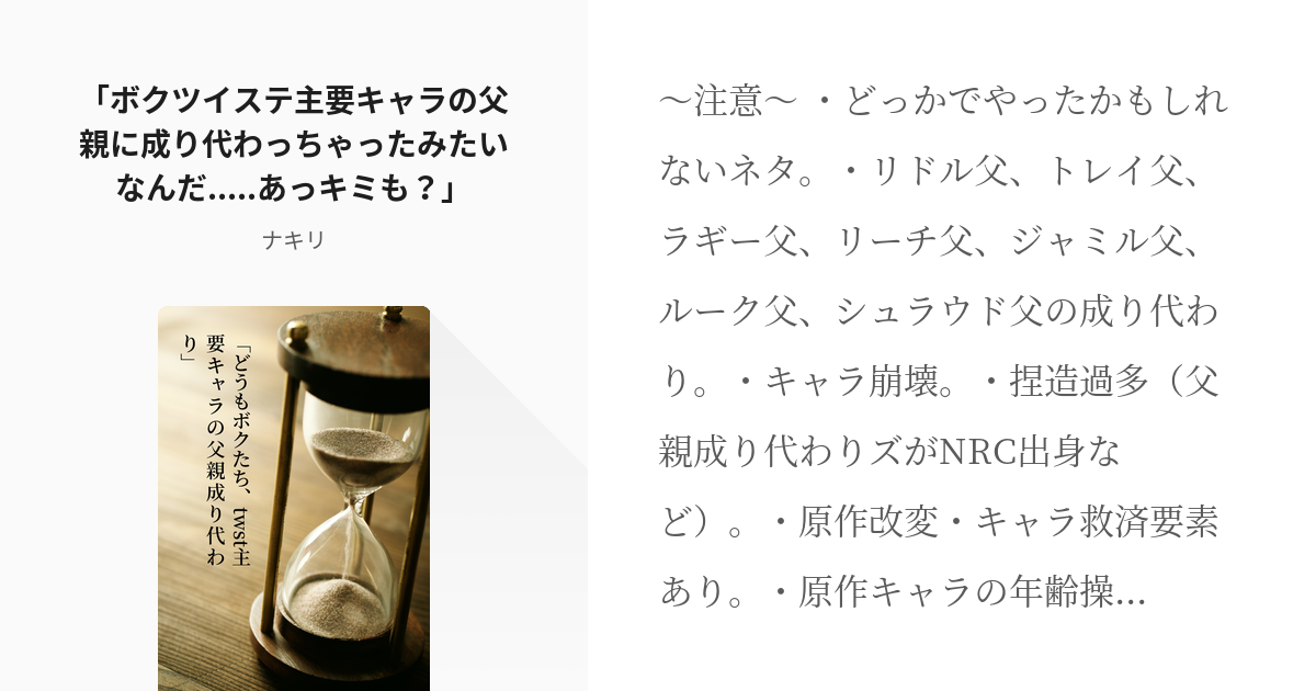 Twst夢 何この人たちっょぃ ボクツイステ主要キャラの父親に成り代わっちゃったみたいなんだ Pixiv