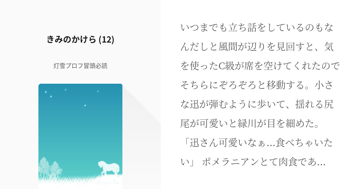 12 きみのかけら (12) | ショタ迅さん 2 - 灯雪✱プロフ冒頭必読の小説