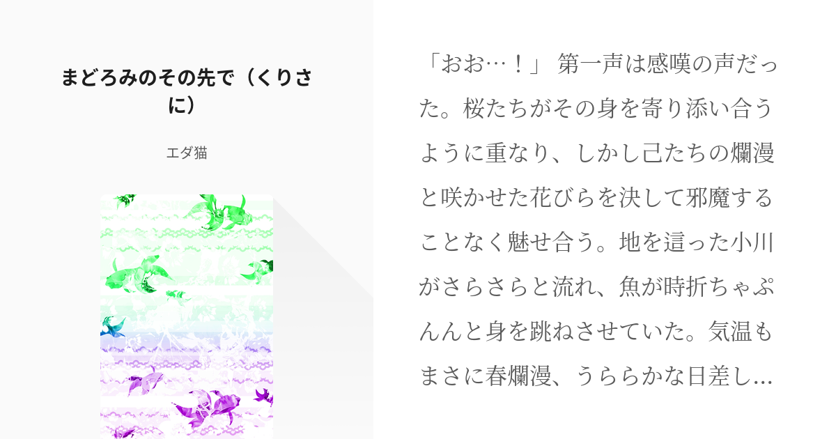 10 まどろみのその先で（くりさに） | リクエスト - エダ猫の小説