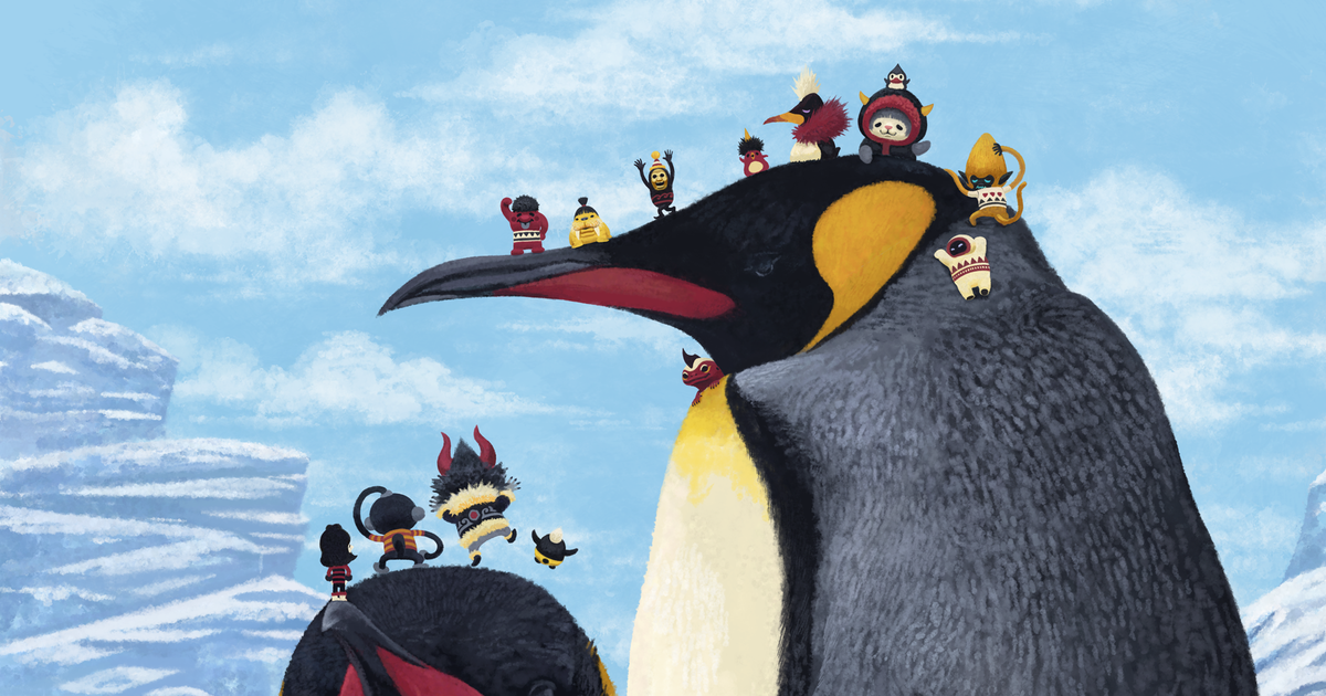 海を飛ぶ鳥。ペンギンを描いたイラスト特集