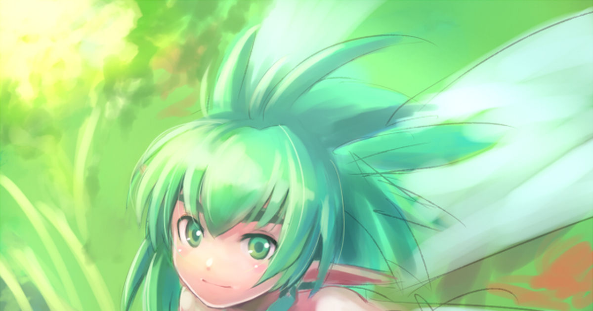 One-hour draws of green hair!