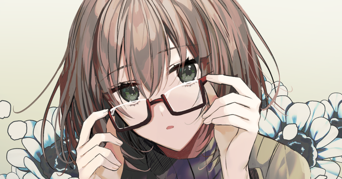 Drawings of Half-rimmed Glasses - Color your eyes with beauty ♡