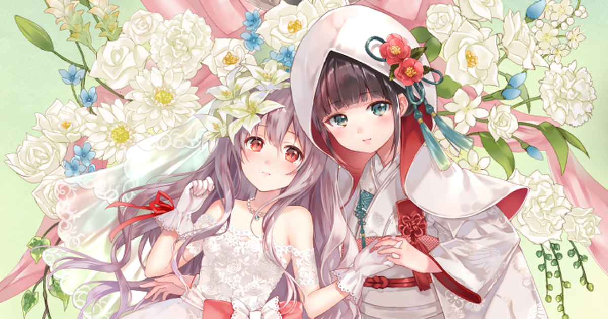 Drawings of Wedding Dresses VS Wedding Kimono - Which one do you prefer? 