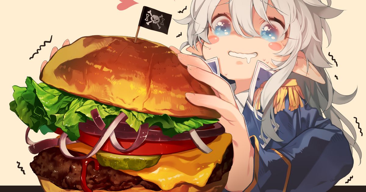 Hamburger Drawings - A big bite! 
