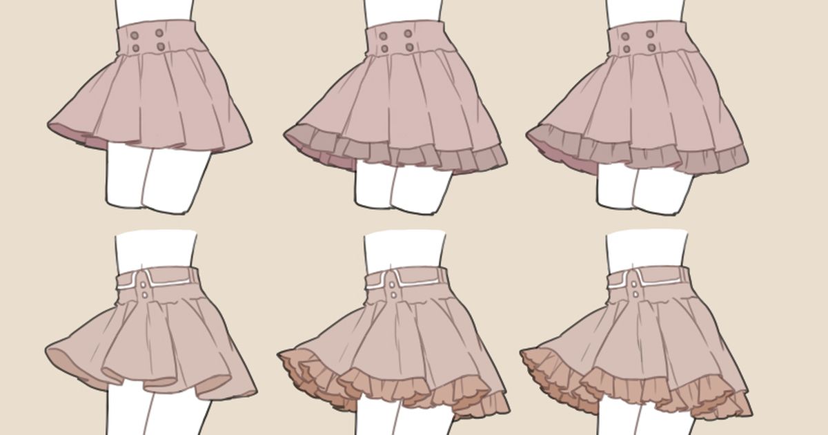 How to Draw Skirts (Pleated? Flared?) - (Long, Mini, Tight)