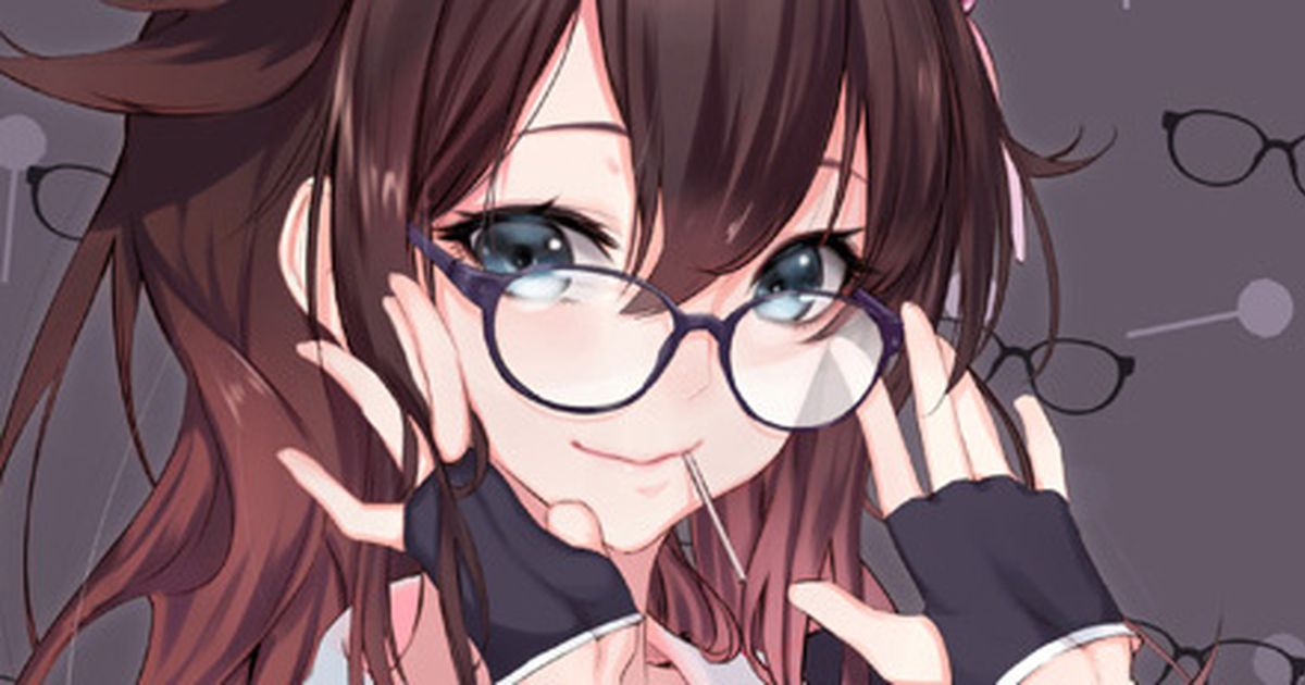 Drawings of Girls "Hands on My Glasses". - Casual Charm♡
