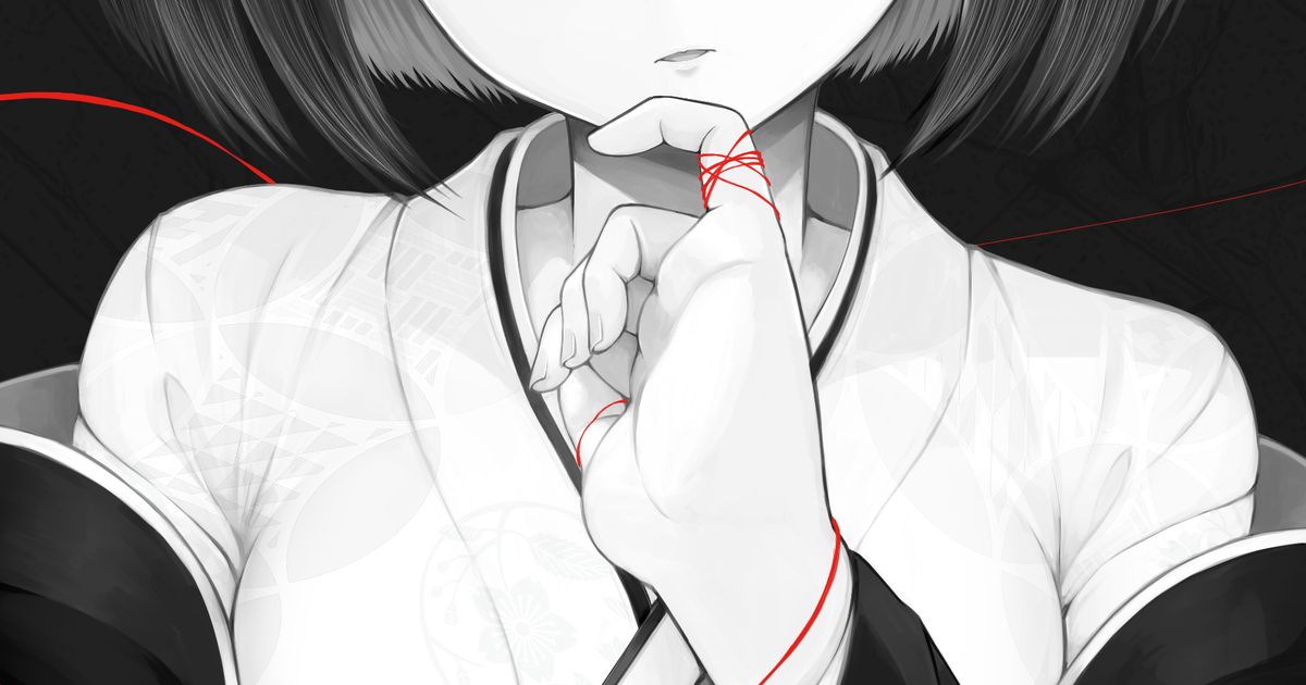Drawings of Red String - Let Fate Guide You.