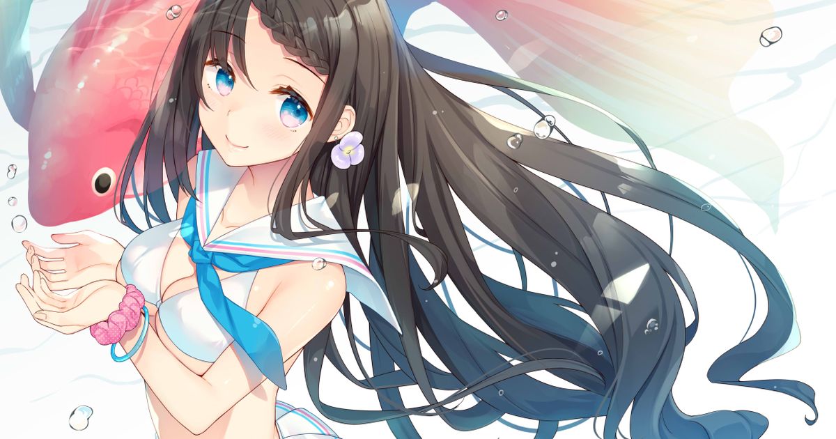 Drawings of Sailor-Themed Swimsuits  - Like a Refreshing Ocean Breeze!