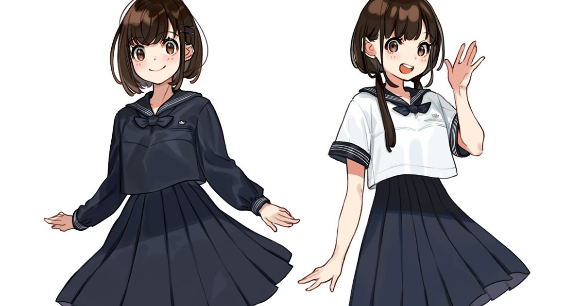 Drawings of Black and White School Uniforms - Which Looks Better?