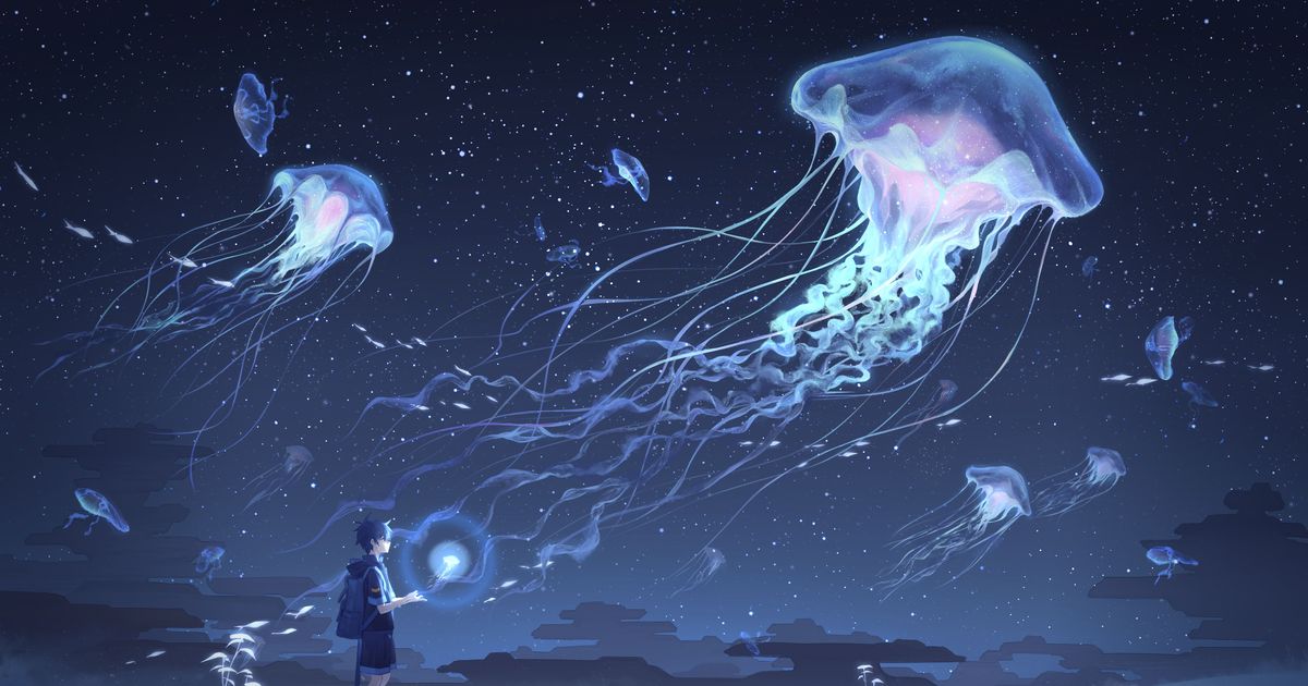 Drawings with a Jellyfish Theme - Underwater Fashion Royalty