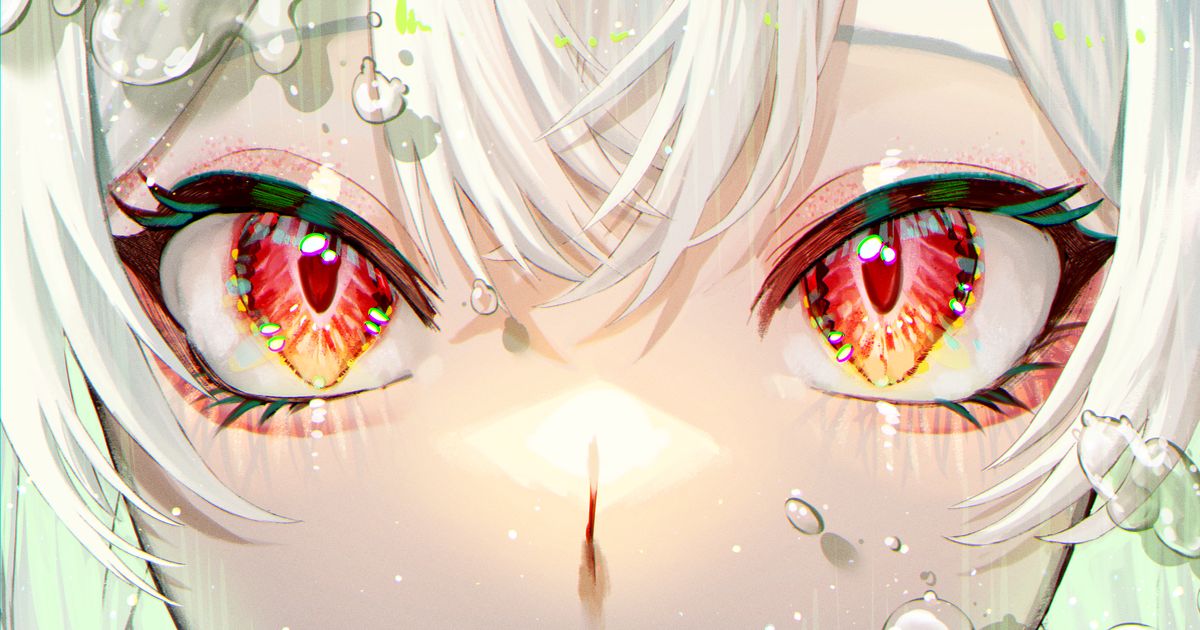 Drawings of Characters with Hypnotically Beautiful Eyes - Like Shimmering Jewels