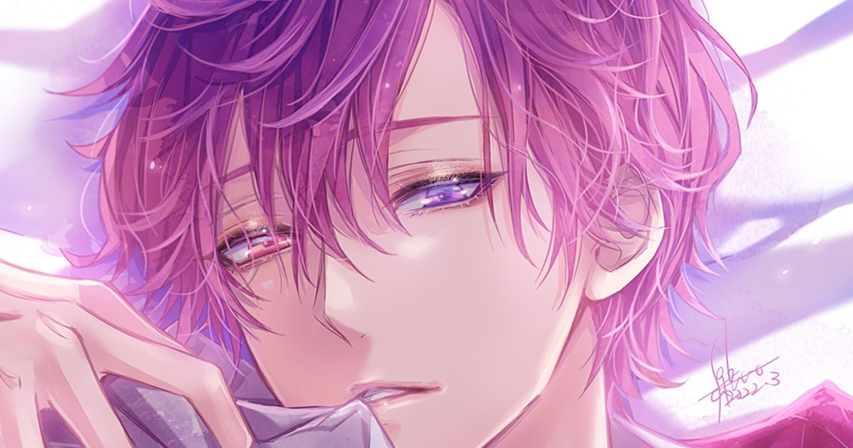 ミステリアスな魅力♡紫髪男子のイラスト特集