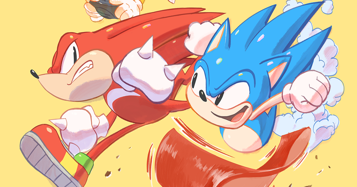 Fan Art Of Sonic The Hedgehog and Friends - Blasting Back At The Speed Of Sound