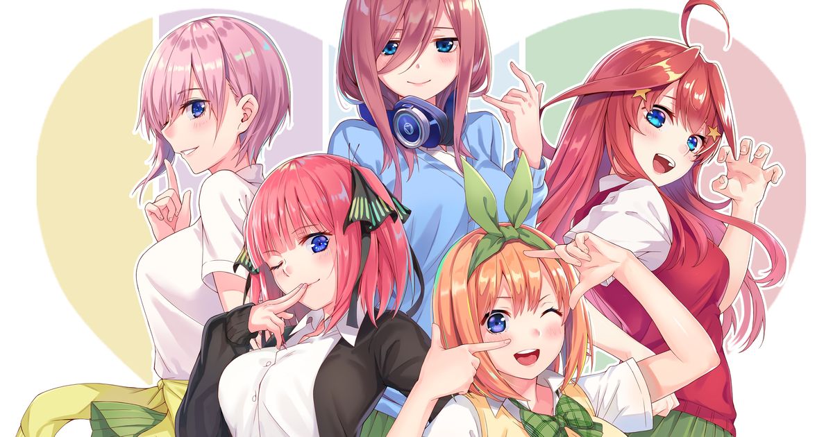 Fan Art of The Quintessential Quintuplets - Take Five with the Lovely Nakano Sisters