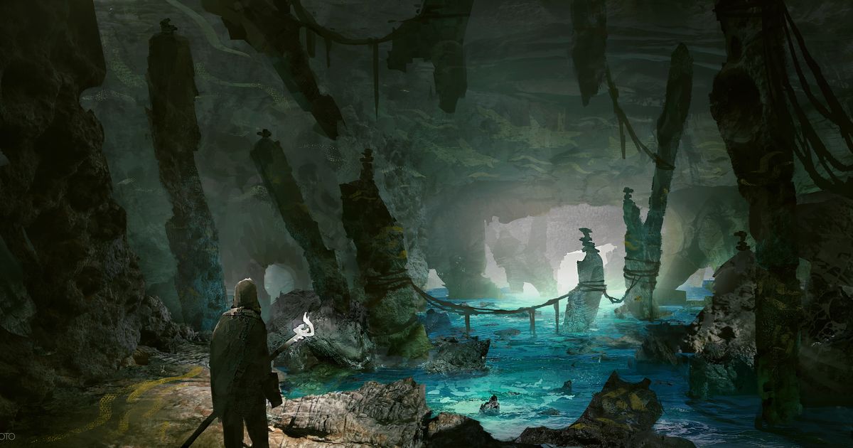 神秘的な空間。洞窟のイラスト特集