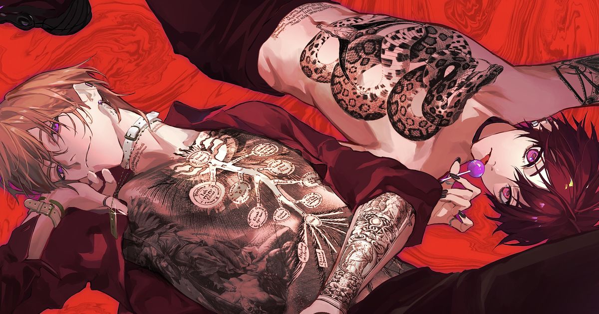 身体に刻む。タトゥー男子を描いたイラスト特集