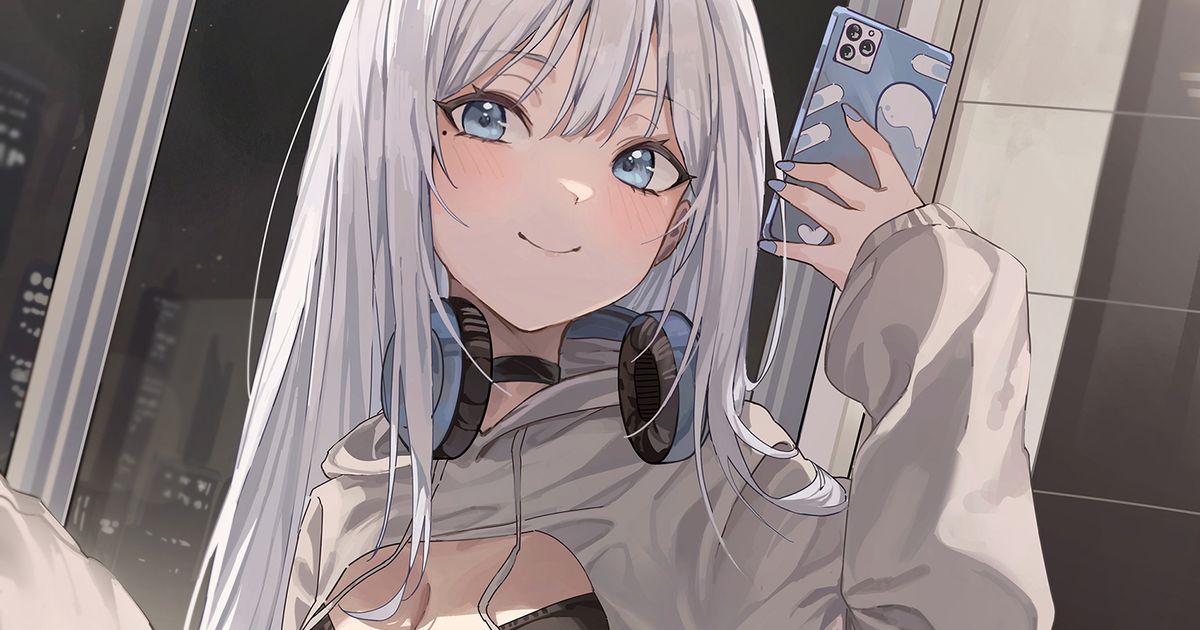 Drawings of Characters with White or Silver Hair - Pure Innocence.