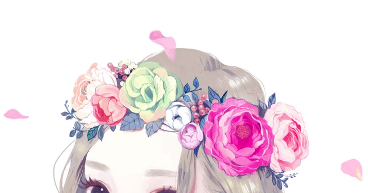 花の妖精みたい♡花冠をモチーフにしたイラスト特集